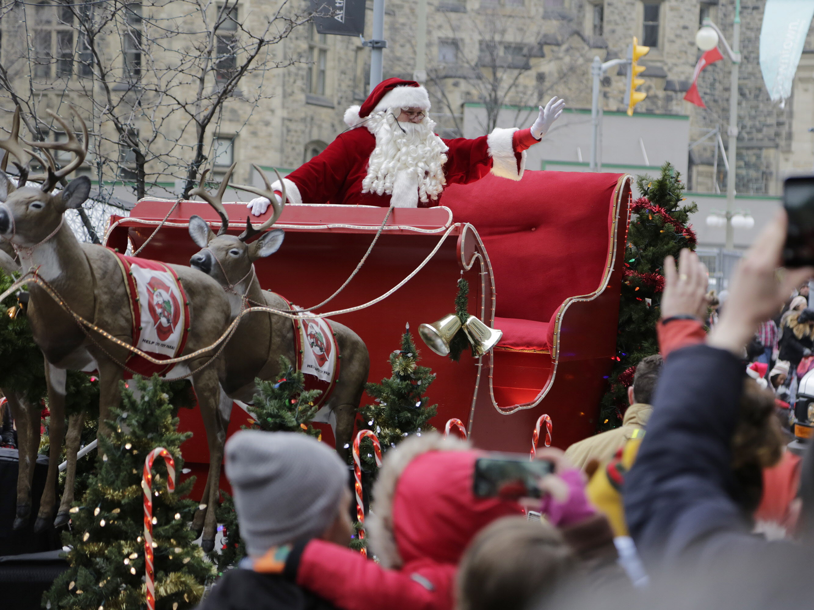 Santa at the end of the parade