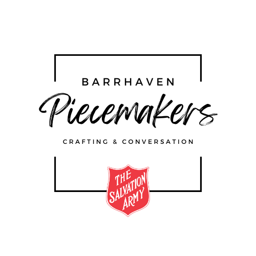 Barrhaven Piecemakers crafting and conversation the salvation army