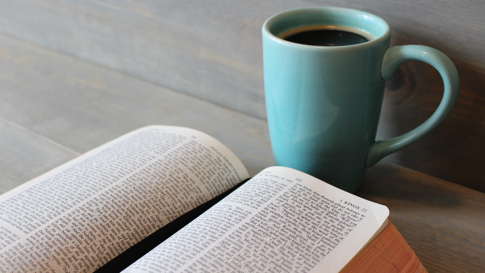 bible with coffee